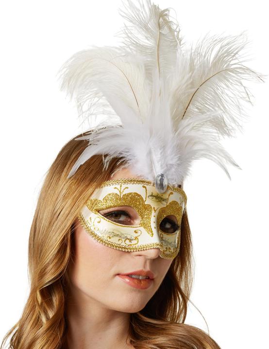 Actual product image tectake Venezianische Maske mit Federn
