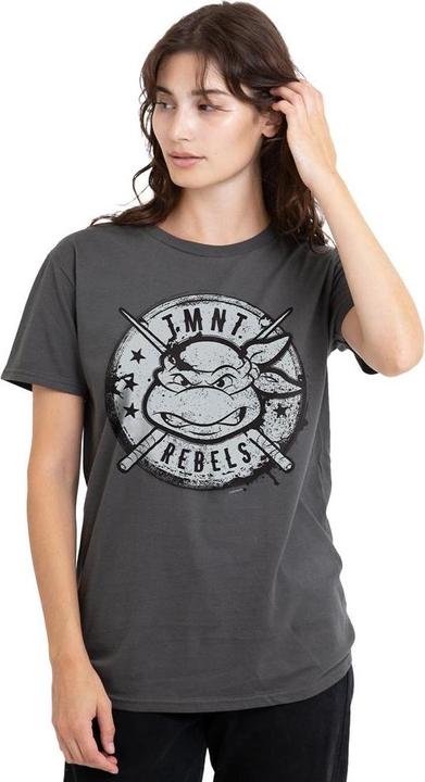 Image du produit Teenage Mutant NT - T-shirt motif/style logo usé REBELS - Femme (M)
