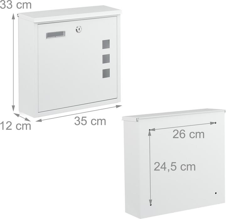 Actual product image Relaxdays Briefkasten mit Sichtfenster
