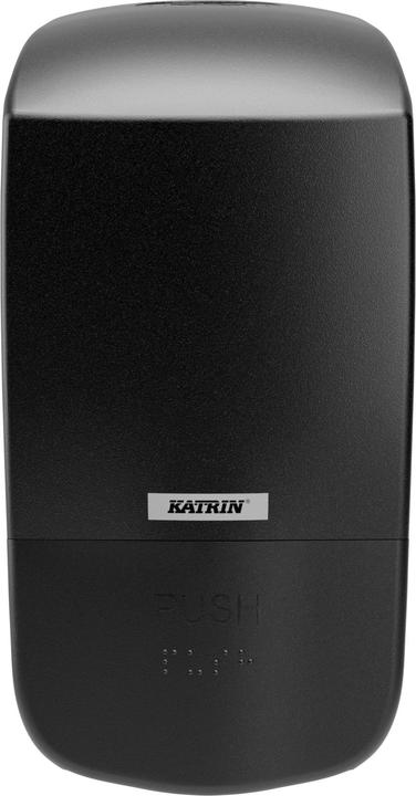 Actual product image Katrin Inclusive soap dispenser plastic 500 ml black with locking function and braille