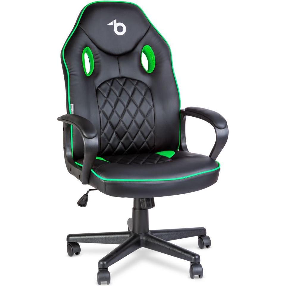 Delight BMD1116gr Gaming Chair Schwarz/Grün, Sedia gaming, Nero