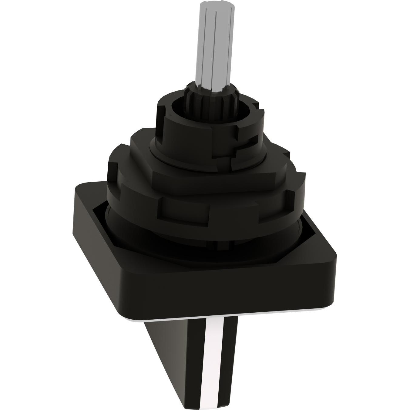 Schneider Electric Knebelschalter quadrat Ř22mm KBC1H, Taster + Schalter, Schwarz