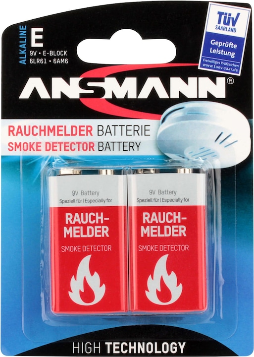 Actual product image Ansmann Battery (2 pcs., 9V Block)