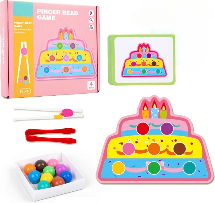 Immagine prodotto Activity Board Perline a clip classificazione dei colori abbinamento giocattolo bambini logica concentrazione