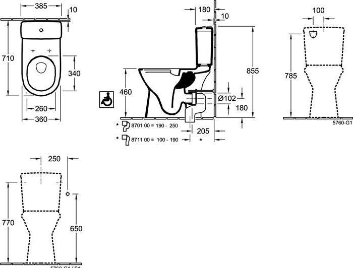 Image du produit Villeroy & Boch Caisson de Split O.novo 5760G101 blanc