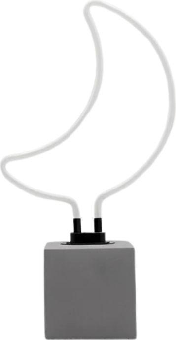 Immagine prodotto Locomocean Lampada da tavolo al neon in vetro con base in cemento - Moon