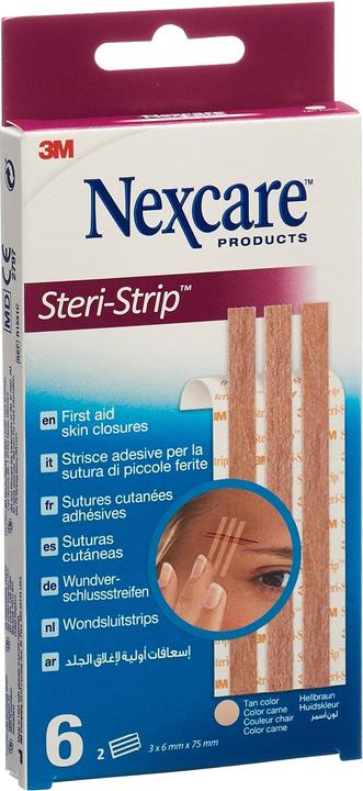Productafbeelding Nexcare Steri-Strip wondsluitstrips 6 mm x 75 mm, 6 stuks (6x)