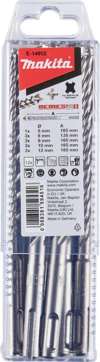 Produktbild Makita ZESTAW WIERTEŁ SDS+ 12szt. NEMESIS 2 (6 mm, 12 mm, 10 mm, 5 mm, 8 mm)