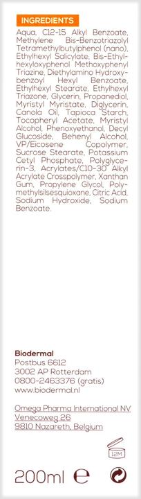 Actual product image Bioderma Biodermal Sun Milk Sensitive Skin - Sunscreen For Sensitive Skin -Spf50+ 200 Ml (Suntan lotion, SPF 50, 200 ml)