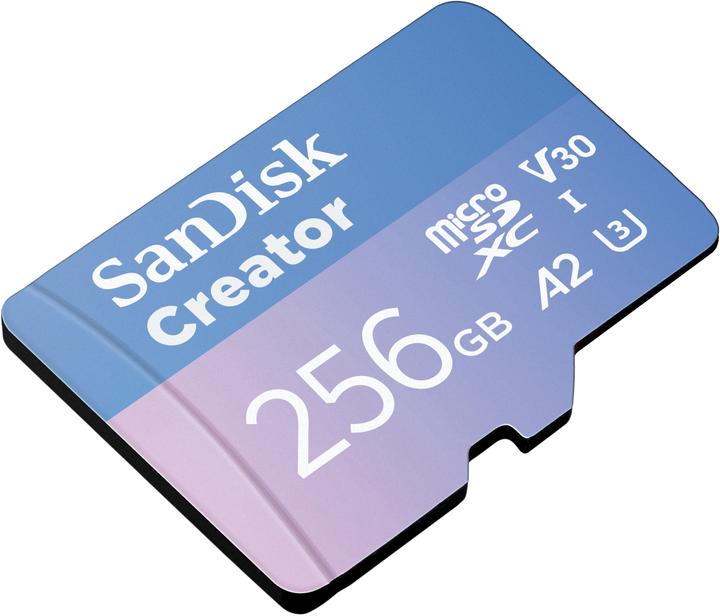 Produktbild SanDisk Creator UHS-I V30 (256 GB, microSD, U3, UHS-I)