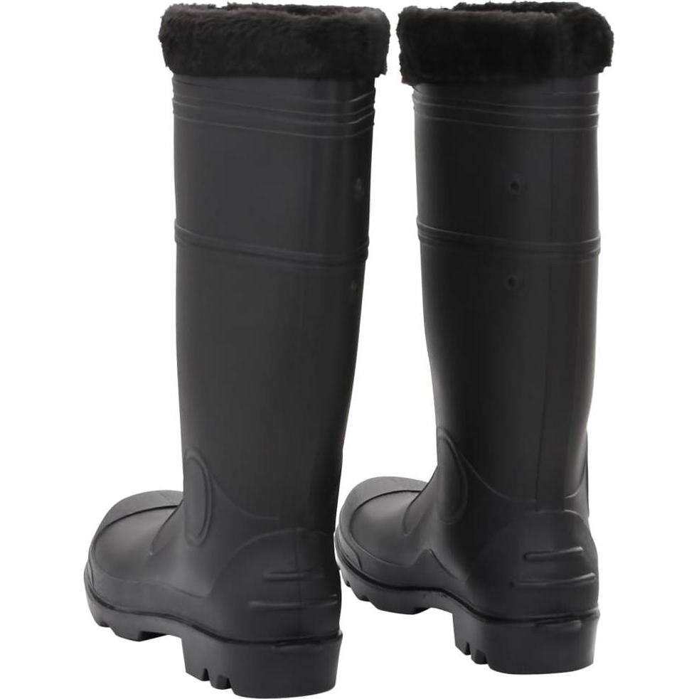 VidaXL, Herren, Gummistiefel, Gummistiefel mit Herausnehmbarem Innenfutter Gr. PVC, Schwarz, (44)