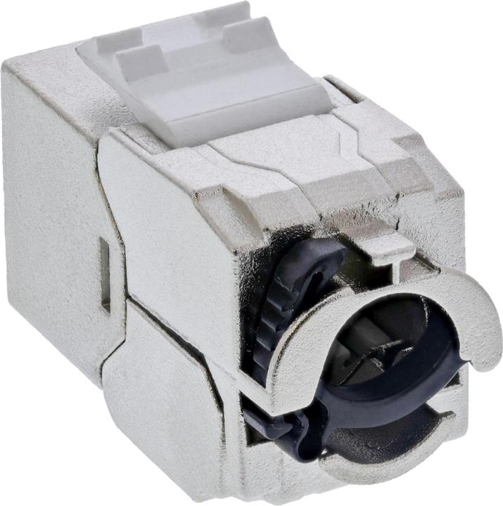 Produktbild InLine Keystone RJ45 Buchse Slim, SNAP-In, Cat.6A, integrierter Kabelbinder (Keystone Modul)