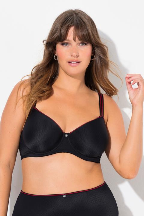 Image du produit Ulla Popken Soutien-gorge à armatures, bonnets Spacer. Tissu jacquard à motif. Bonnet C-D. (85 B)