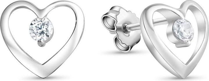 Immagine prodotto Passion Orecchini In Argento Rodato - Cuore - Zirconi (Argento)