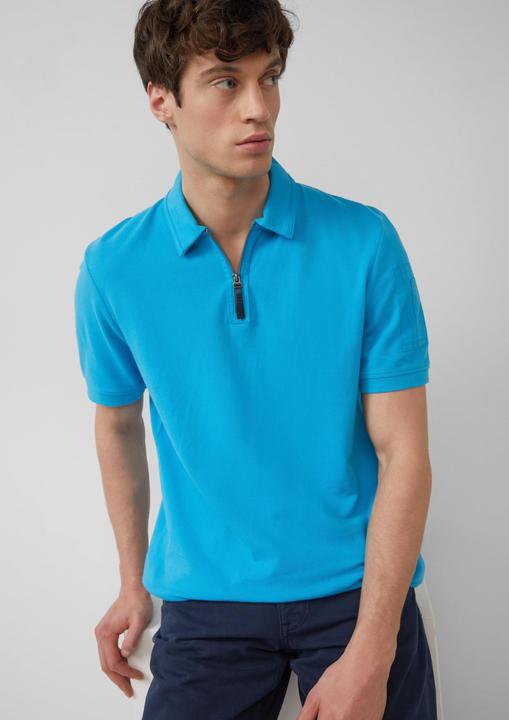 Produktbild S.Oliver Polo-Shirt Poloshirt mit Reissverschluss und Ärmeltasche (L)