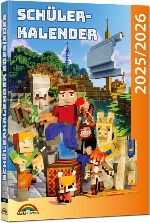 Image du produit Schülerkalender 2025 / 2026 mit Minecraft inklusive Tipps, Tricks & Crafting-Reze (A5)
