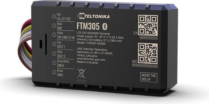 Teltonika FTM305 - Compact 4G LTE Cat M1 e-mobility tracker with CAN interface and robust housing