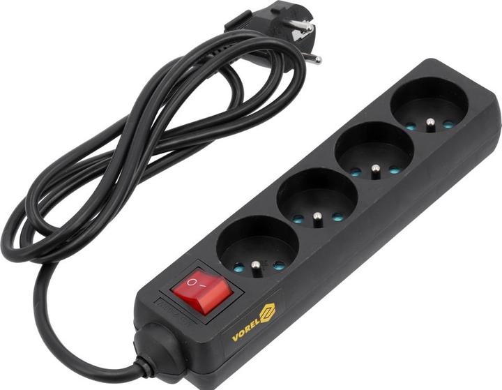 Toya Cavo di prolunga 1,5 m interruttore 4 prese (1.50 m, CEE 7/5)