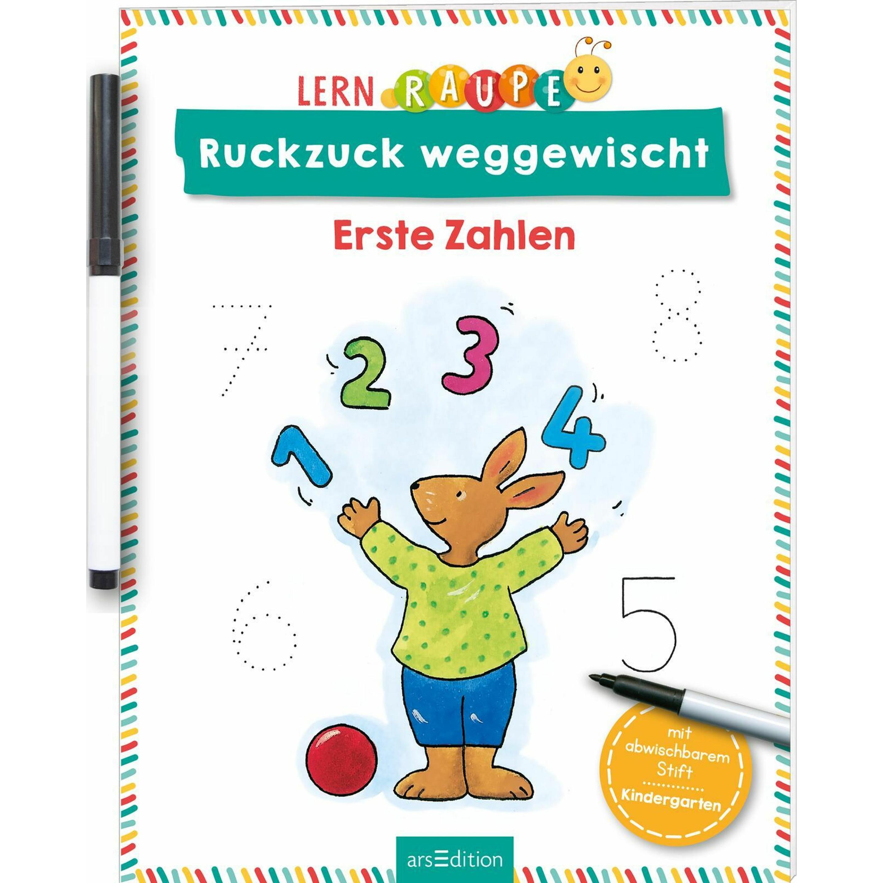 Ars Edition Lernraupe - Ruckzuck weggewischt! Erste (Deutsch)