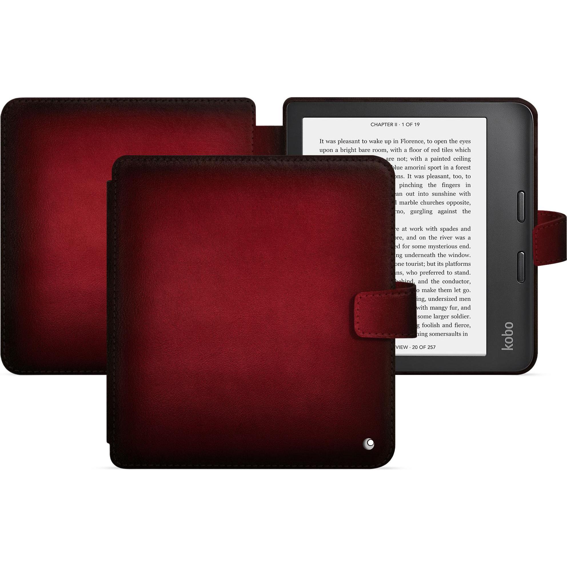 Noreve Lederschutzhülle horizontal, eReader Zubehör, Rot