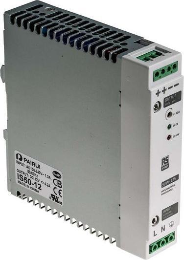 RS PRO Din Rail Power Supply, 50W, 12V Output
