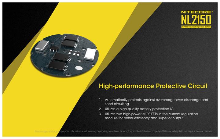 Image du produit Nitecore Li-Ion Akku Typ 21700 - 5000mAh - NL2150