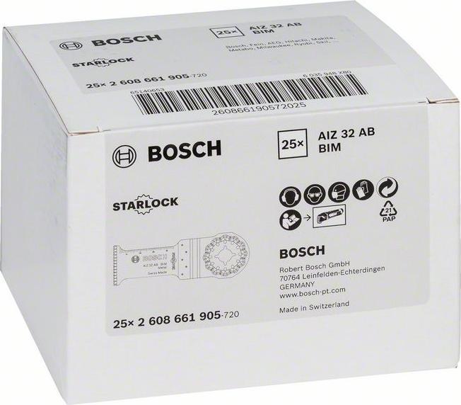 Produktbild Bosch Professional Zubehör BIM Tauchsägeblatt AIZ 32 AB, Metal, 50 x 32 mm