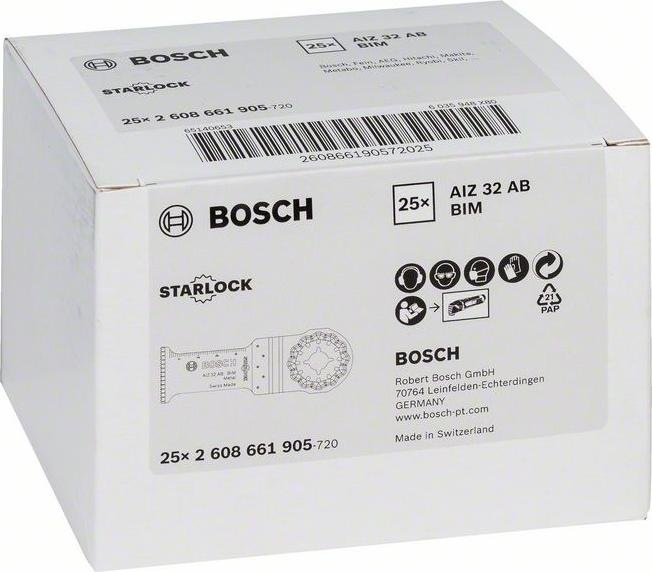 Produktbild Bosch Professional Zubehör BIM Tauchsägeblatt AIZ 32 AB, Metal, 50 x 32 mm