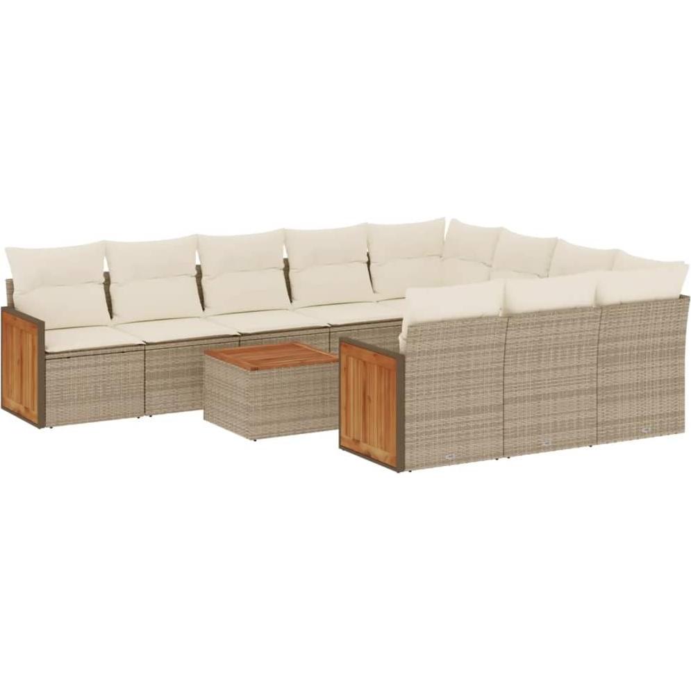 VidaXL, Gartenlounge, 10-tlg. Garten-Lounge-Set mit Kissen