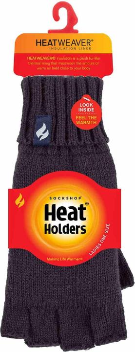 Produktbild Heat Holders Handschuhe Fingerlos, Thermo Handschuhe Ohne Finger Stricken (One Size)