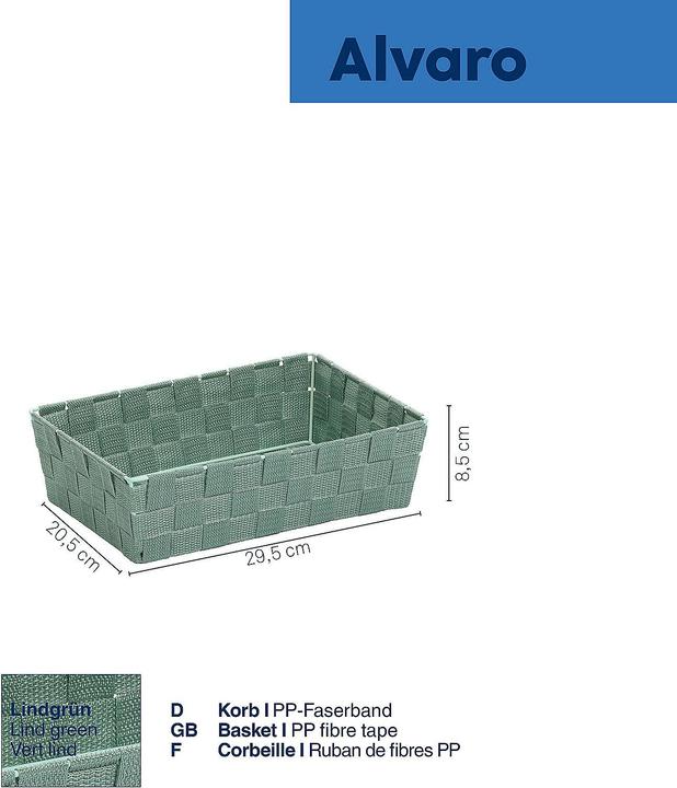 Immagine prodotto Kela Cestino Alvaro verde lime (20.50 cm)