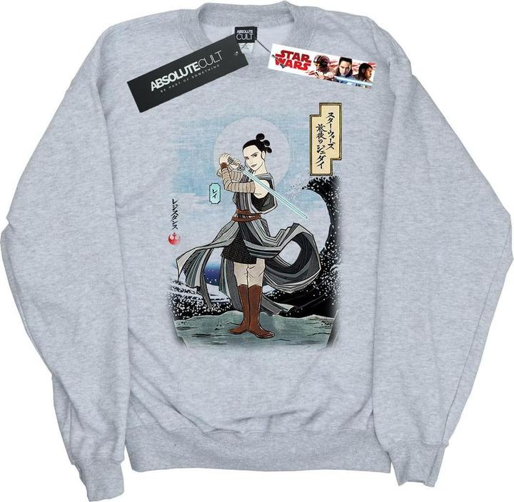 Actual product image Star Wars Girls The Last Jedi Japanese Rey Sweatshirt (140, 146)