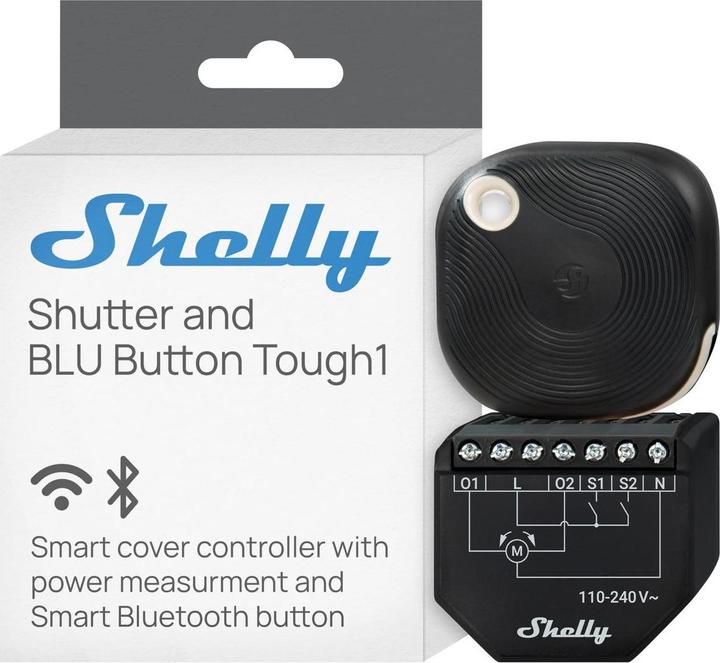 Produktbild Shelly Shutter und BLU Button Tough1 (Rolladenaktor)