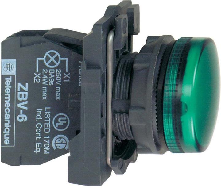 Produktbild Schneider Electric Leuchtmelder LED 48-120VAC grün XB5AVG3