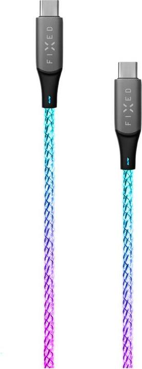 Actual product image Fixed LED Gaming USB-C/C 60W cable 1.2m Flerfarvet (1.20 m, 60 W)