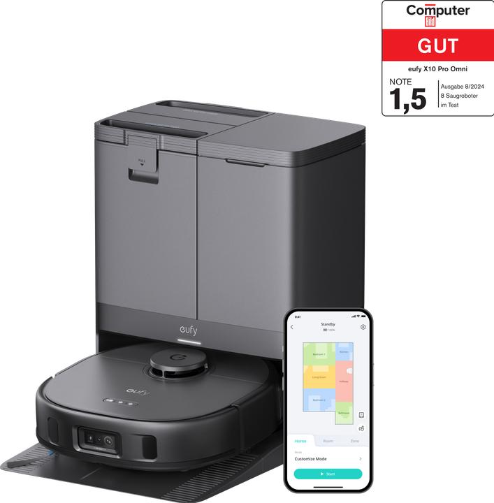 Actual product image eufy Omni X10 Pro (8000 Pa, Wiping pads (rotating))