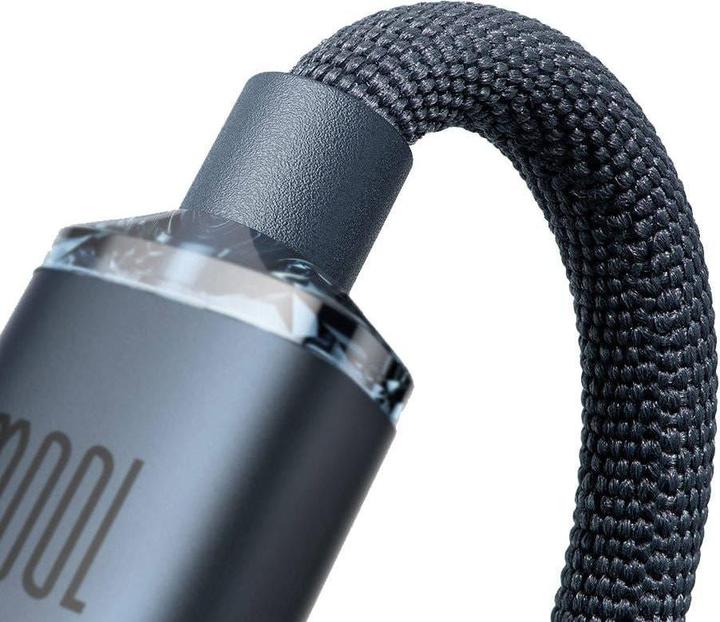 Actual product image Baseus Crystal Shine Series Fast Charging Data Cable Type-C to Type-C 100W 1.2m Black (1.20 m, 100 W)