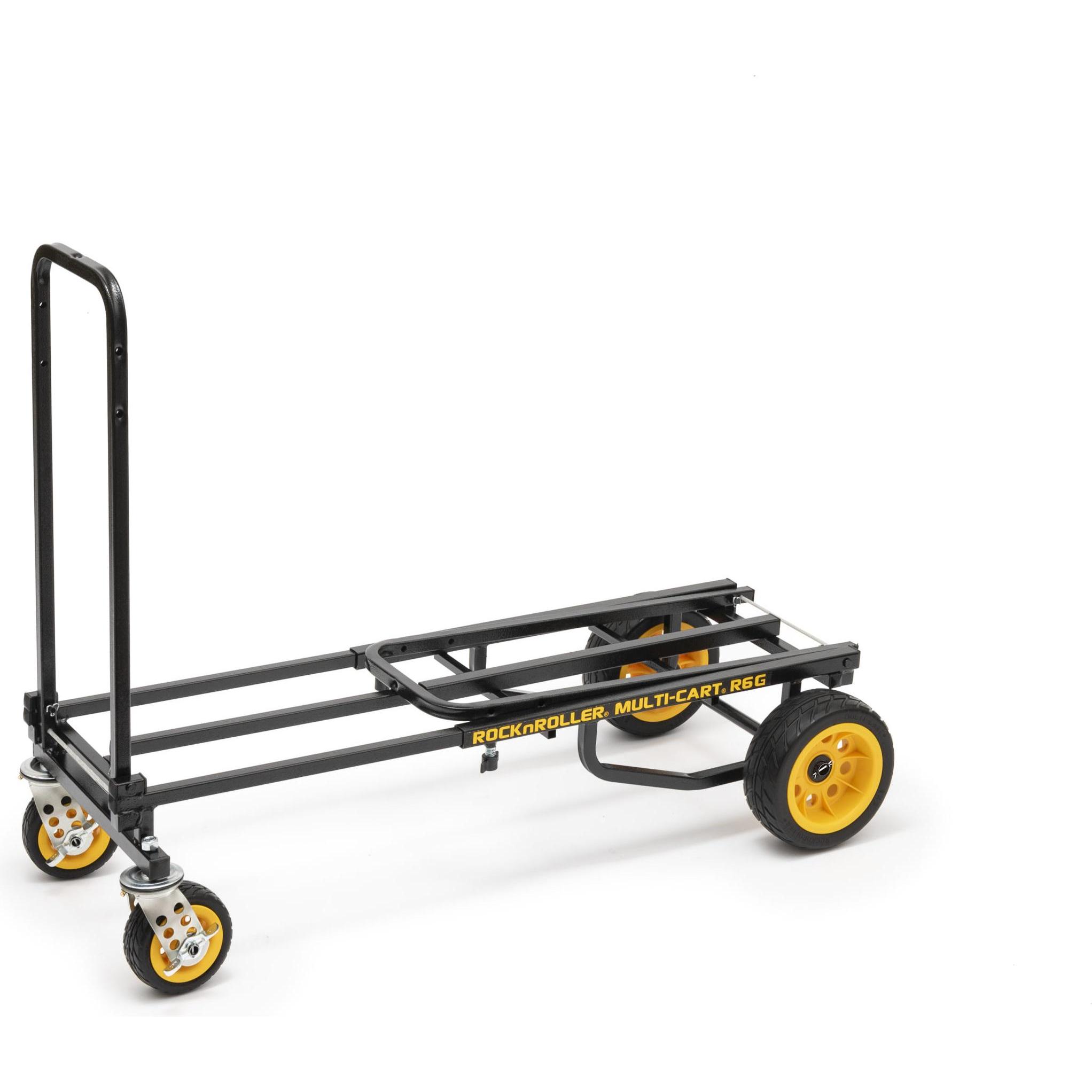 RocknRoller R6G Mini aliante terrestre multi-carrello, Bauletti + Case audio, Nero