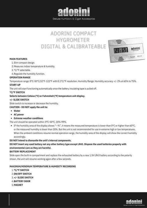 Immagine prodotto adorini Igrometro