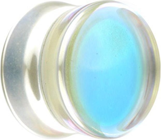 Image du produit Star Piercing Flared Plug miroir transparent en verre (sans laiton, Verre)