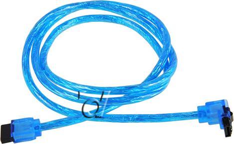 Immagine prodotto Akasa Cavo SATA 3.0 100cm angolato/diritto - blu UV (100 cm, SATA III)