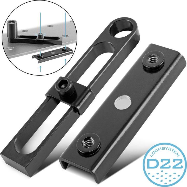Produktbild Stahlwerk Variabler Anschlag Befestigungslösung für Schweisstische D22 Lochsystem (Metall)
