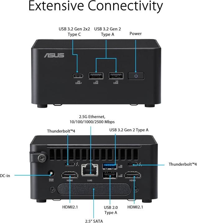 Productafbeelding ASUS RNUC14RVKU500002I BB U5 125H SK EU (Intel Core Ultra 5 125H)