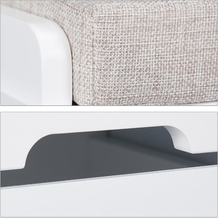Image du produit Relaxdays Banc avec espace rangement, 2 paniers (72 cm)
