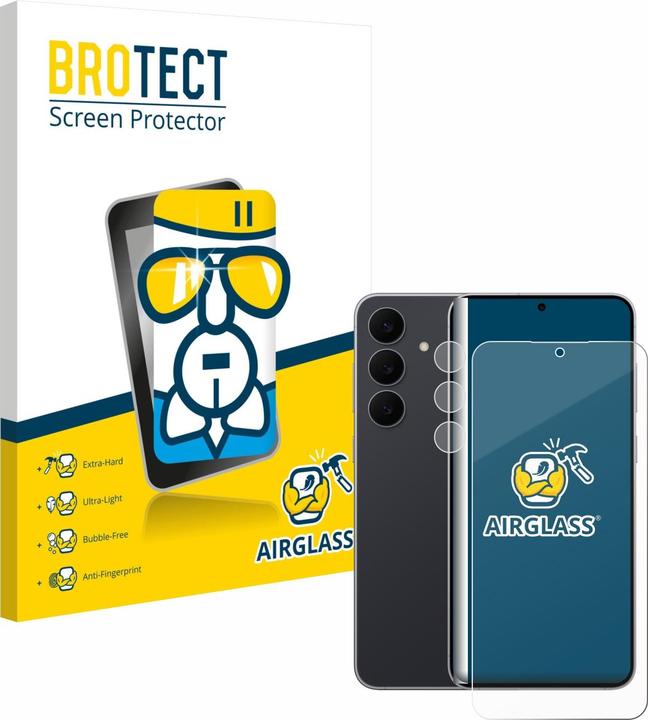 Produktbild BROTECT Schutzglas für Samsung Galaxy S25 FE (Display+Kamera) Schutzfolie Panzer Folie Glas Display Schutz (1 Stk., Samsung Galaxy S25 FE)