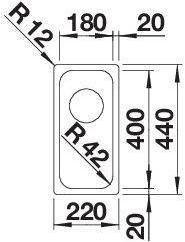 Actual product image Blanco Solis 180-U (Undermount sink, 44 cm)