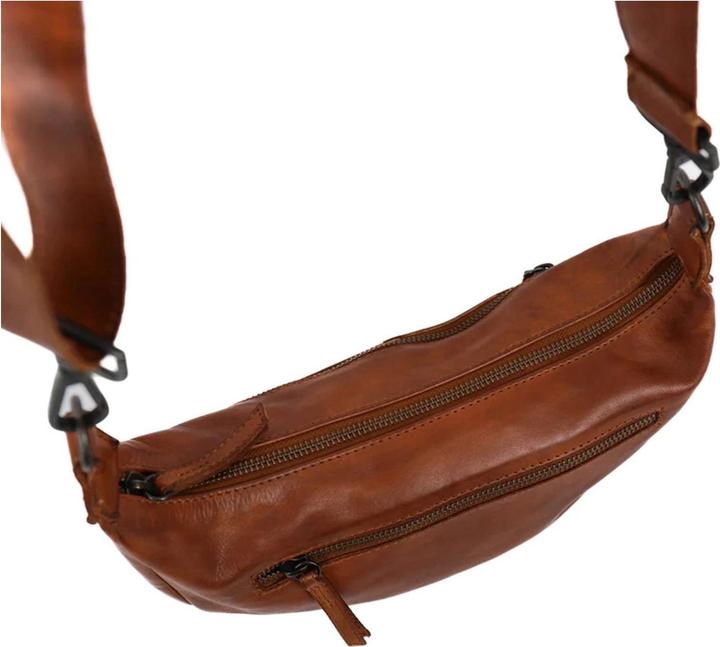 Actual product image Bear Design Kleine Crossbodytas / Schoudertas Dames - Leer - Clara - Cognac