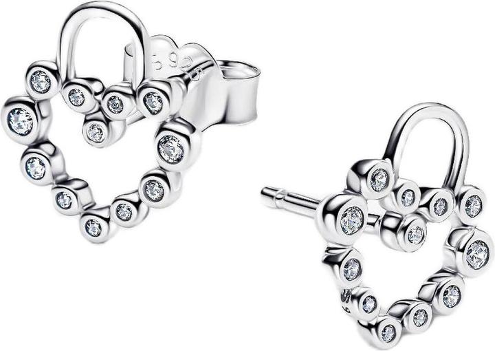 Immagine prodotto Pandora Sparkling Heart Padlock Stud Earrings (Argento 925, Sterling silver)