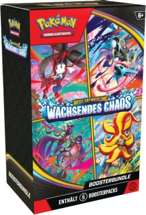 Produktbild Pokémon P-DE ME04 'Wachsendes Chaos' 6 Booster B (Deutsch, Booster Pack)