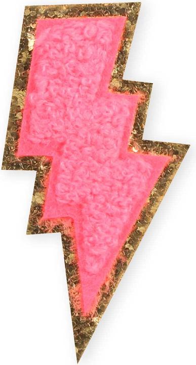 Image du produit PhoneLook Autocollant sticker pour téléphone/tablette/ordinateur brodé en 3D Éclair rose